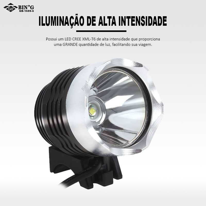 Lanterna para bicicleta - CREE LED XML T6